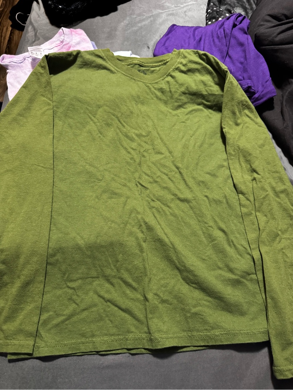 Men's Olive Green Long-Sleeve Sweater